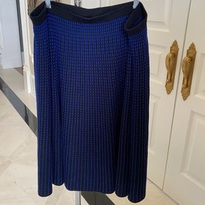 Worth New York, Black and Blue Sweater Skirt, Size XL